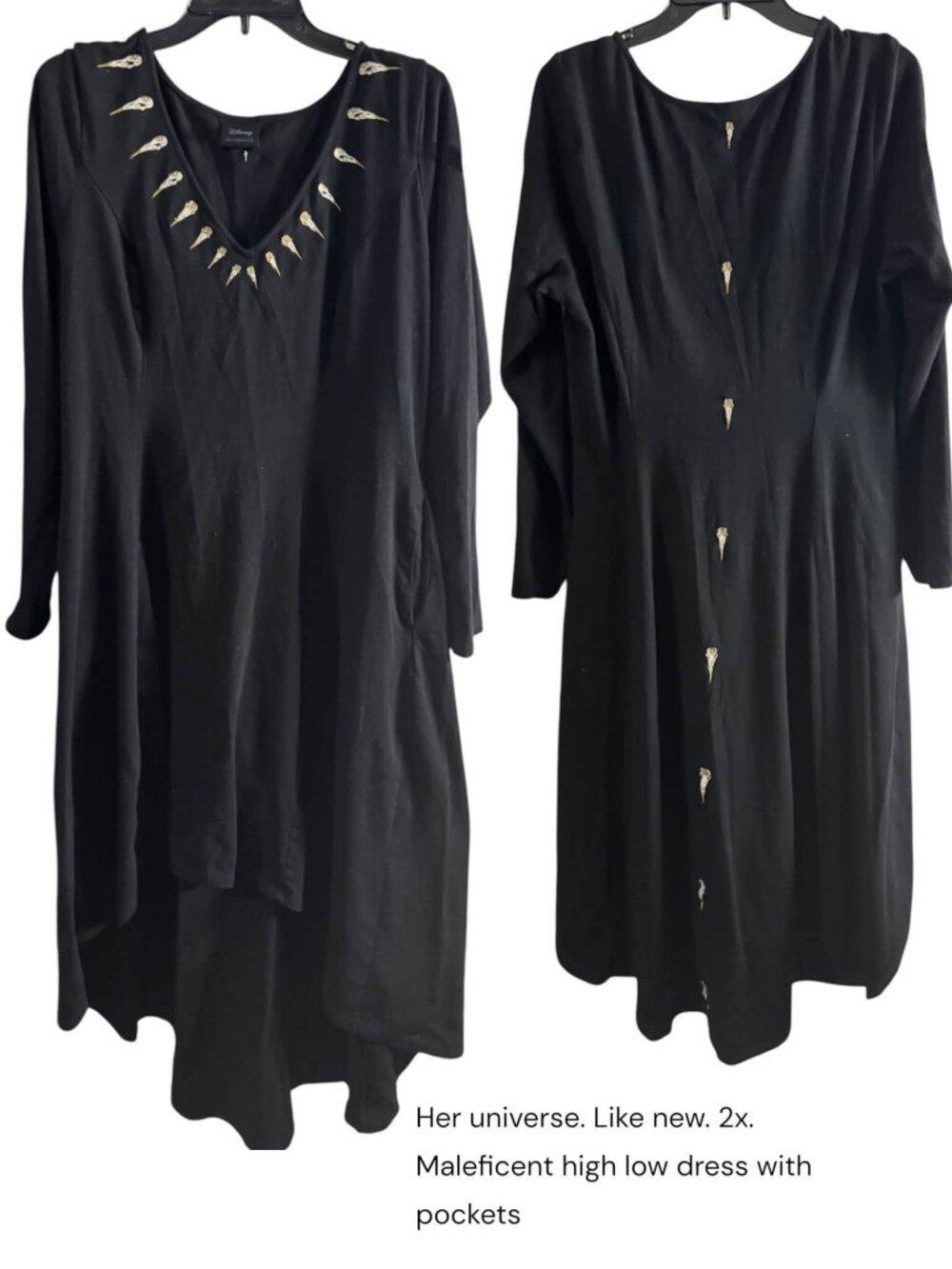 2x Her universe maleficent high low dress